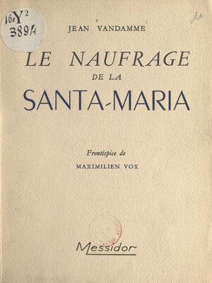 cover image of Le naufrage de la Santa Maria
